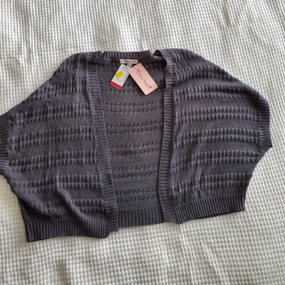 Extra Touch Light Sweater Shrug Plus Size 3X